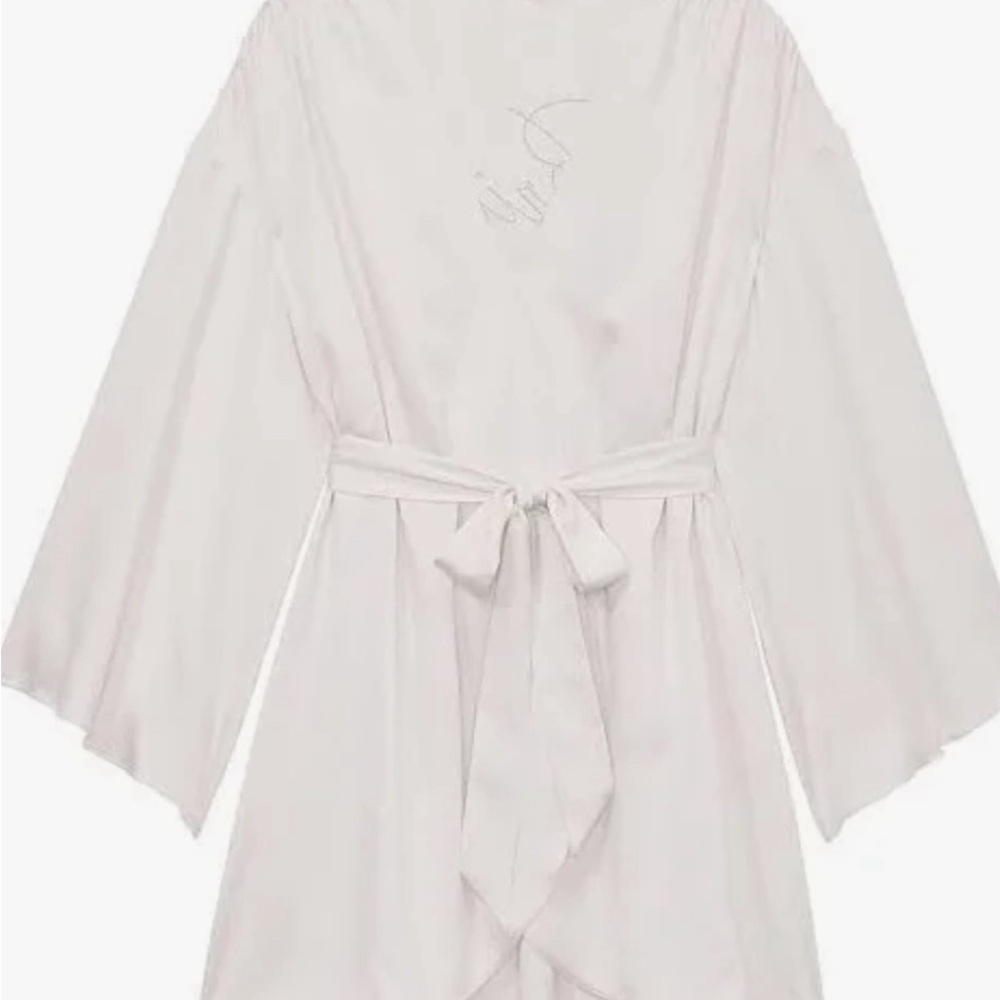 Satin White Bridal Robe - Picture 2 of 8